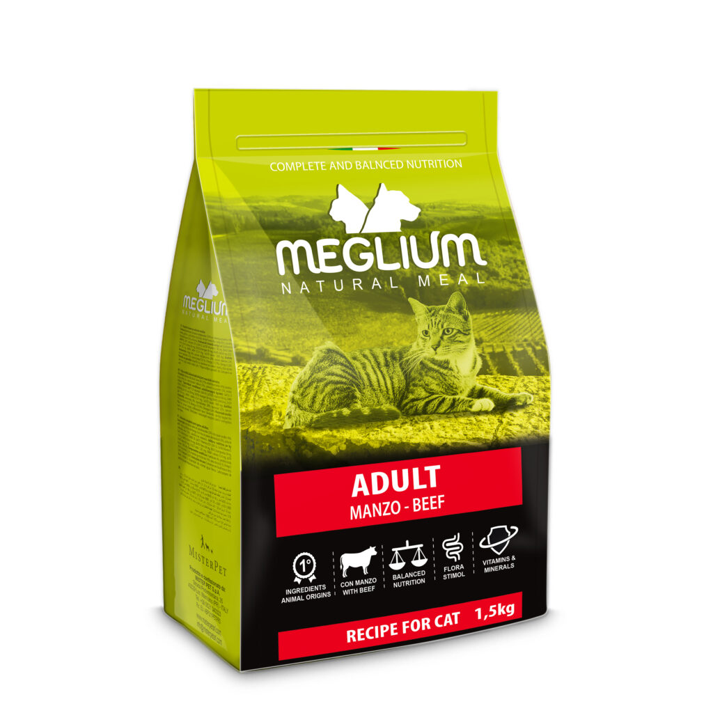 Meglium cat Adult Manzo